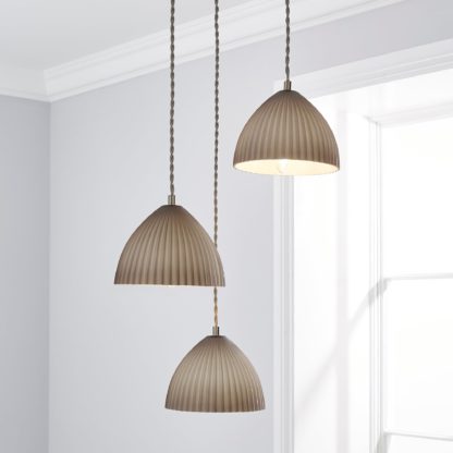 An Image of Emily 3 Light Glass Cluster Fitting Grey