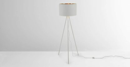9fe926be88f7b80c769582f14ec8ac6875ad05d5d1b4e2483dbae21aadf82bc9.jpg An Image of Tris Tripod Floor Lamp, Matt Grey and Copper