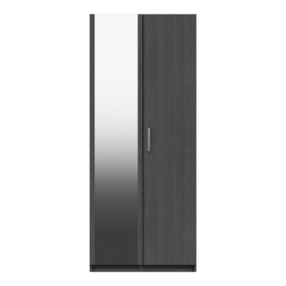 An Image of Piper 2 Door Wardrobe Graphite (Grey)