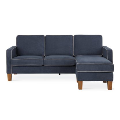 An Image of Bowen Chenille Corner Sofa Grey