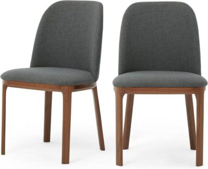 a1ab069bee3718bd98c8ea1314ea270509e8401be7e1042a501ff0b9e1a343eb.jpg An Image of Set of 2 Nuno Dining Chairs, Walnut and Marl Grey