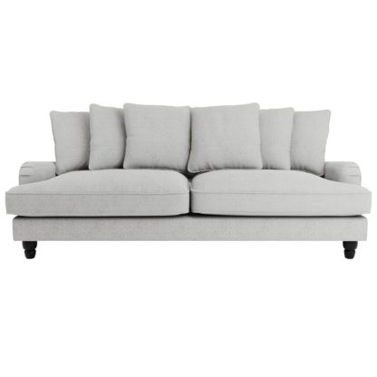 An Image of Beatrice Boucle Scatter Back 4 Seater Sofa Light Grey