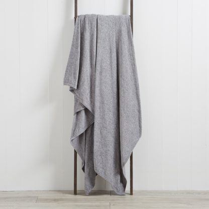 An Image of Chenille Grey Throw Grey