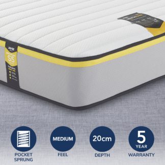 An Image of Jay-Be Benchmark S5 Hybrid Pocket Sprung Mattress White