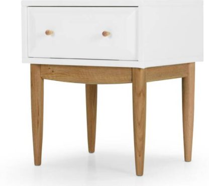 An Image of Willow Bedside Table, Oak & White