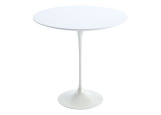 An Image of Knoll Saarinen Side Table White Laminate