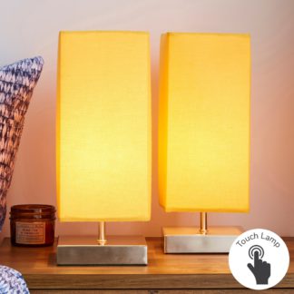 An Image of Charlotte Touch Dimmable Ochre Table Lamps Ochre