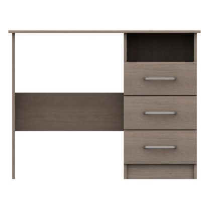 An Image of Parker Beige Dressing Table Dark Wood (Brown)