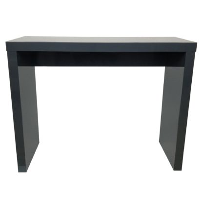 An Image of Puro Wooden High Gloss Grey Console Table Grey