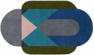 An Image of Balico Hand Tufted Shaped Wool Rug, Medium 135 x 230cm, Multi