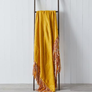 An Image of Mala Faux Mohair 130cm x 150cm Throw Ochre