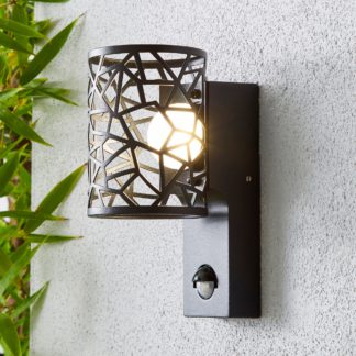 An Image of Pandora Black Outdoor Wall Light Black