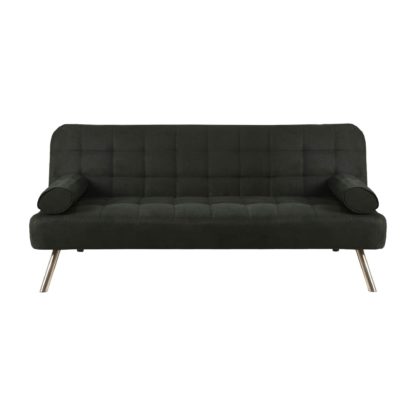 An Image of Tobi Fabric Sofa Bed Black