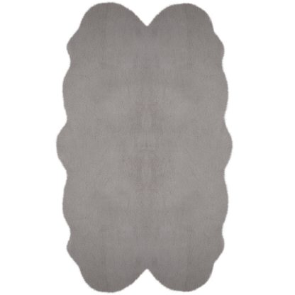 An Image of Supersoft Faux Fur Quad Rug Cream