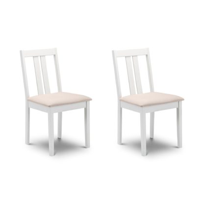 An Image of Rufford Set of 2 Dining Chairs Cream