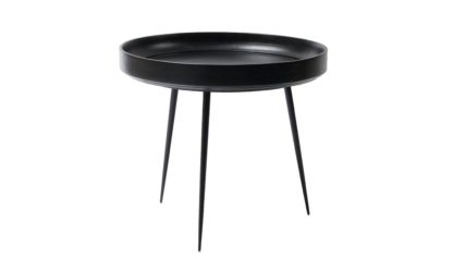 An Image of Mater Bowl Table Large Black Stained Mango Wood