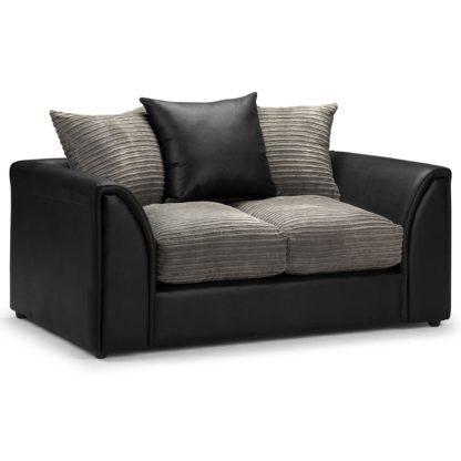 An Image of Byron 2 Seater Sofa Grey/Black