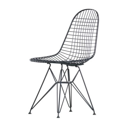 An Image of Vitra Eames DKR Wire Chair White Powder Coated Frame