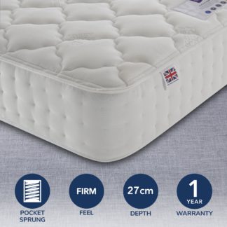 An Image of Rest Assured 1400 Pocket Silk Mattress White