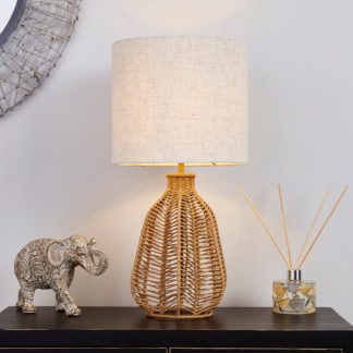 An Image of Kylo Woven String Table Lamp Beige