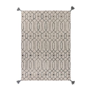 An Image of Pietro Geometric Rug Beige and Blue