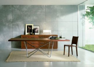 An Image of Riva 1920 Piano Dining Table Walnut