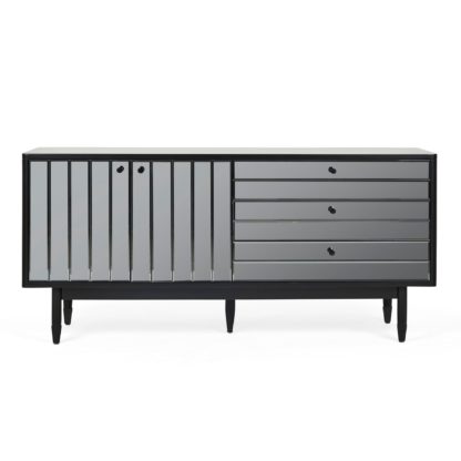 An Image of Loren Mirrored Large Sideboard Black