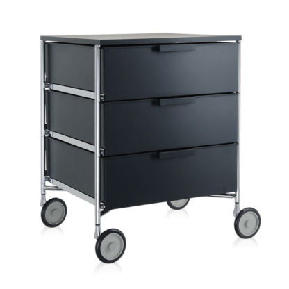 An Image of Kartell Mobil 2 Drawer Clear Blue