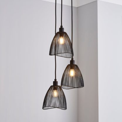 An Image of Elements Jaula Cluster Ceiling Fittn Black Matt Black