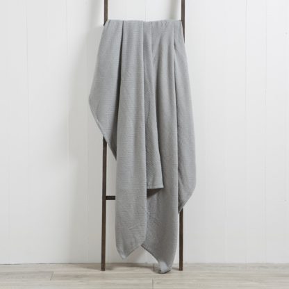 An Image of Hampton 200cm x 200cm Throw Grey