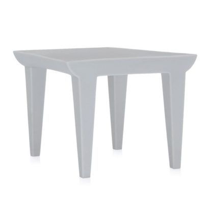 An Image of Kartell Bubble Club Sidetable Zinc White