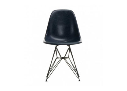 An Image of Vitra Eames Fibreglass Chair DSR Eames Sea Foam Green 30 Basic Dark Powder