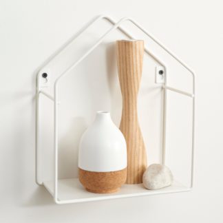 An Image of White Small House Shelf White
