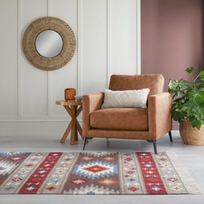 An Image of Akila Wool Kilim Rug MultiColoured