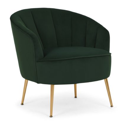b1b3de31af4904c02fe077c4e3190e95d5d265a9145d98ff8e81064afce2d49d-1.jpg An Image of Matilda Velvet Shell Chair - Bottle Green Green