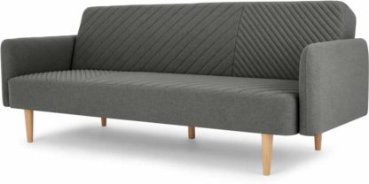 An Image of Ryson Click Clack Sofa Bed with Arms, Marl Grey