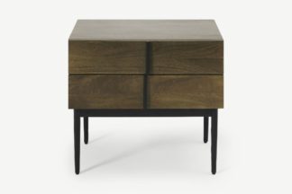 An Image of Rakara Bedside Table, Warm Chestnut Mango Wood