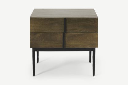 An Image of Rakara Bedside Table, Warm Chestnut Mango Wood