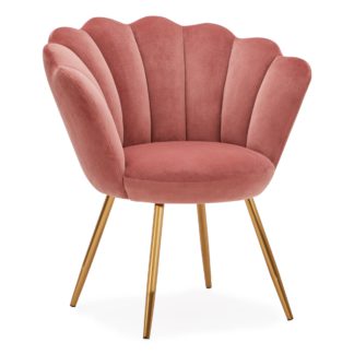 An Image of Vivian Velvet Cocktail Chair - Rose Pink