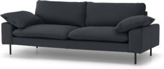 An Image of Fallyn 3 Seater Sofa, Nubuck Carbon Leather