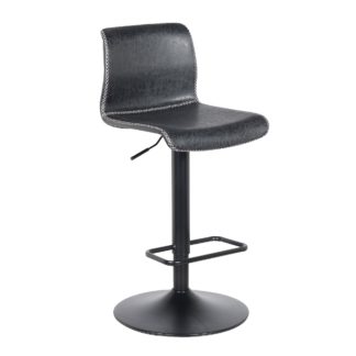 An Image of Venice Bar Stool Black PU Leather Black