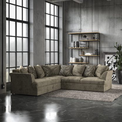 An Image of Mellors Chenille Corner Sofa Pewter