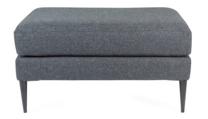 An Image of Heal's Brunel Footstool Smart Velvet Green