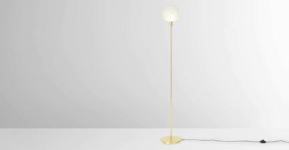 An Image of Boll Floor Lamp, Brass & Frosted Glass