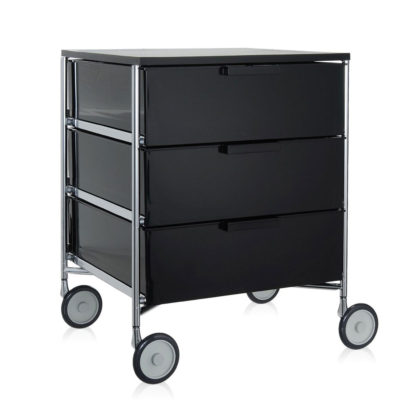 An Image of Kartell Mobil 2 Drawer Clear Blue