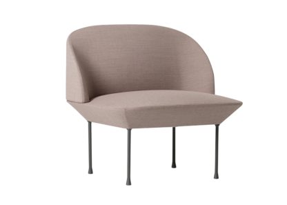 An Image of Muuto Oslo Lounge Chair Steelcut 160 Grey