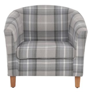 An Image of Castlebay Tub Chair - Dove Grey Grey and White