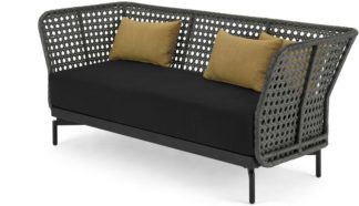 An Image of Balawa Garden 3 Seater Sofa, Grey