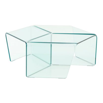 An Image of Ligne Roset Rosis Set of 3 Clear Glass Side Tables