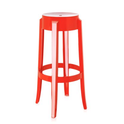 An Image of Kartell Charles Ghost Bar Stool Crystal *Min Qty 2*